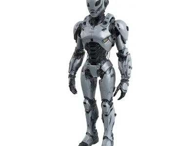 Humanoid Robot Character 7 Low-poly 3D model