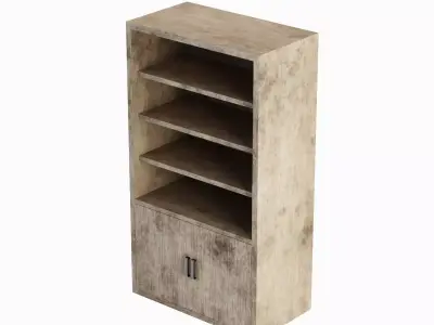 Old Shelf 04 Low-poly 3D model