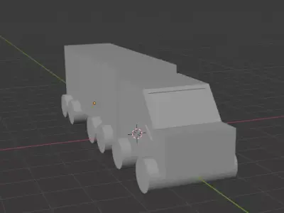 Truck for the freedom convoy 2022 Free low-poly 3D model