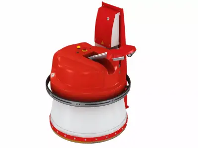 Farm Feed Pusher Robot Machine Low-poly 3D model