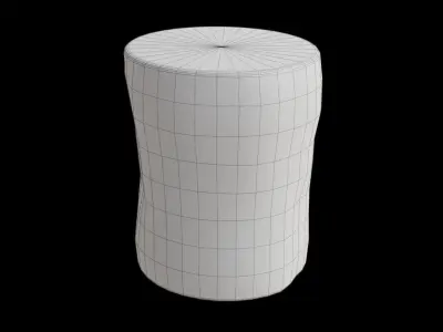 Black Arbor Log Table Low-poly 3D model