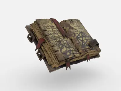 Old Witch Book 3D model