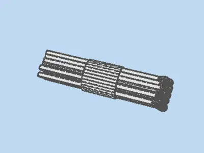 Matchroll match sticks in tube 3D model