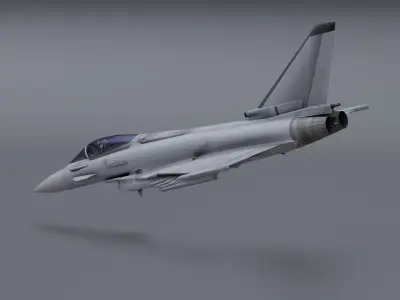 Eurofighter 2000 Low-poly 3D model
