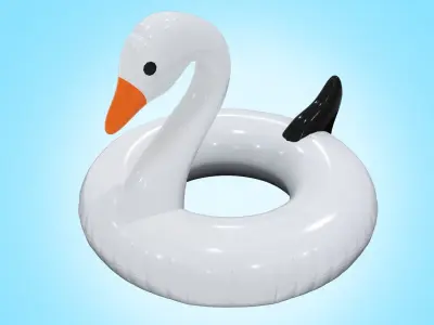 Inflatable Swan 3D Model - High Detail and Versatility Low-poly 3D model