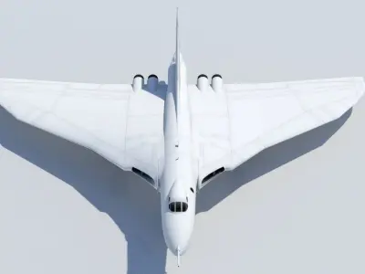 Avro 698 Vulcan Static Low Poly blank Low-poly 3D model