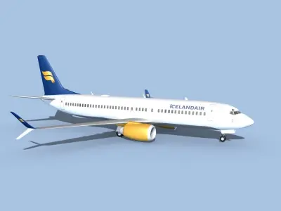 Boeing 737-800 Max Icelandair 3D model