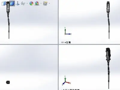 Long lock screw machine 3D model