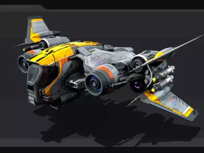 SF MUSTANG Starcraft - P52 Low-poly 3D model