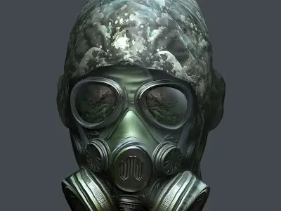 Helmet 3d model military combat Military Low-poly Low-poly 3D model 40