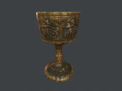 Goblet v3 Low-poly 3D model