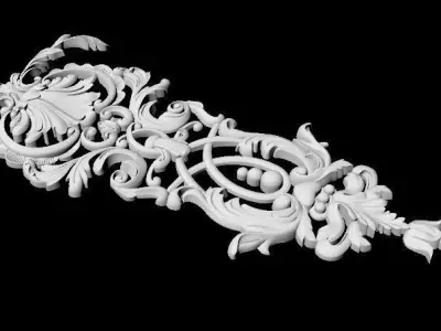 Central decor ornament for furniture 3D model 1149