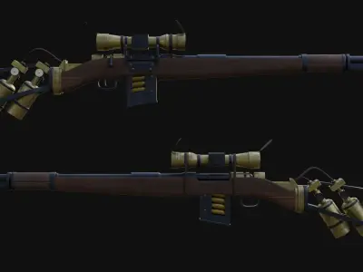 SR1 - Rifle Low-poly 3D model