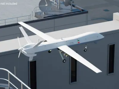 Iranian Dron Qods Mohajer 10 Blue 3D model