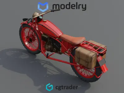 Adventure Motorcycle 3D model purchase