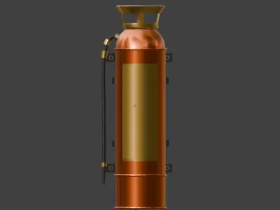 Fire Extinguisher Low-poly 3D model 3