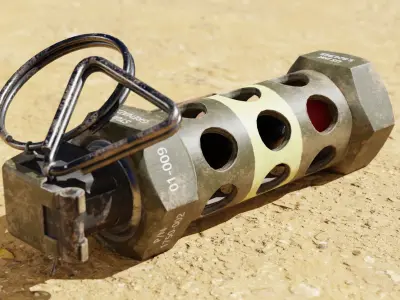 MK2 Grenade and StunGrenade Low-poly 3D model