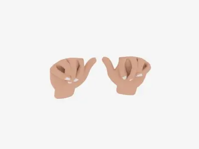 Hand Thumb two  Low-poly 3D model