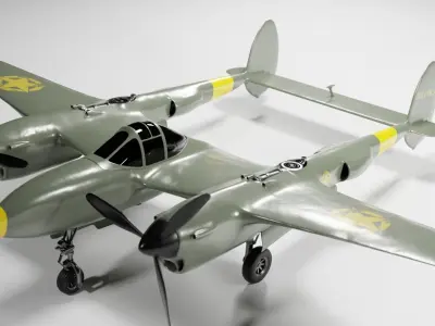 lockheed p38 3D model
