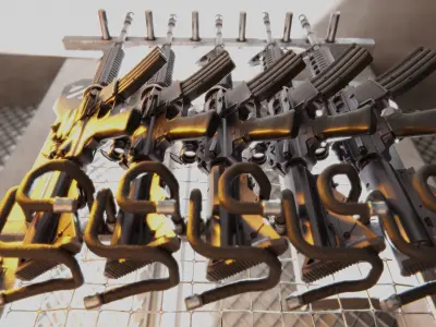 Gun rack  Free low-poly 3D model
