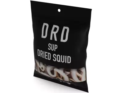 Dried fish and seafood Dried Squid Low-poly 3D model