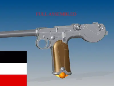 Borchardt C93 3D model