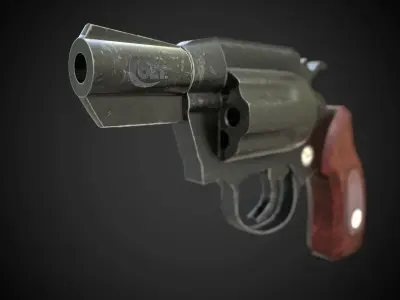 Colt revolver Low-poly 3D model purchase