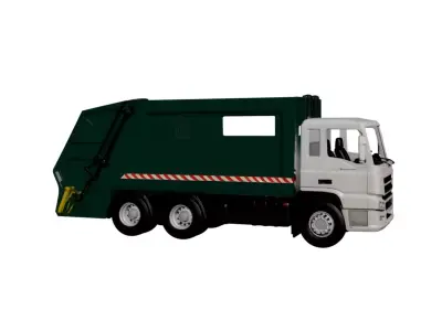 Garbage Truck Municipal Waste Collection Vehicle 01 3D model