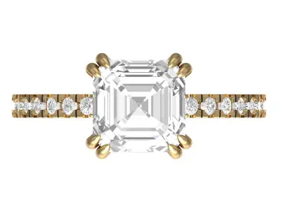 Emerald Radiant Ring 3D Model Pack