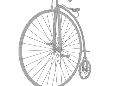 Penny Farthing Low-poly 3D model