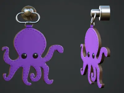 Octopus Weapon Charm - Low Poly Game Ready Low-poly 3D model