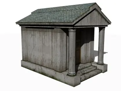 Old Mausoleum Low-poly 3D model