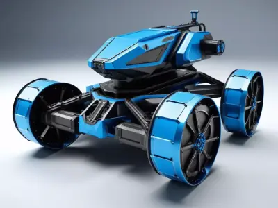 SciFi Planetary Rover Vehicle 3D model