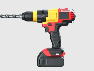 Drill gun Drill machine Driller Drilling machine 3D model