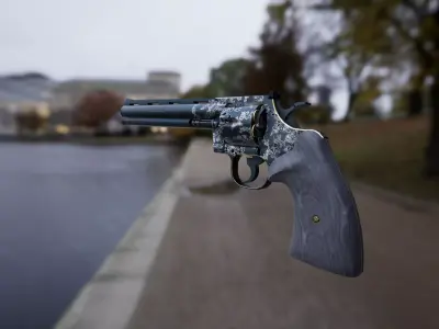 Colt Python Low-poly 3D model