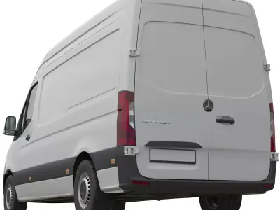Mercedes Sprinter Detailed interior Standard High Roof 2023 3D model