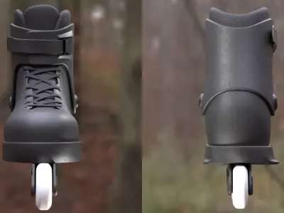 Man and Woman in Agressive Skates 152 3D model