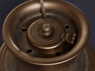 quill and inkwell set 3D model