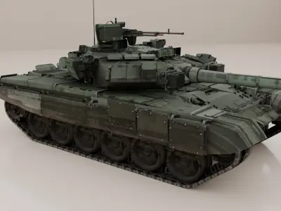 Rigged T90A Game Ready 3D model