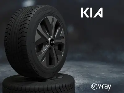 kia car tyre 3D model