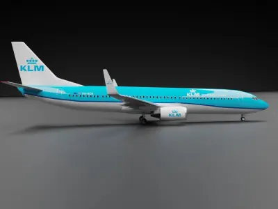 Boeing 737-800 KLM Livery 3D model