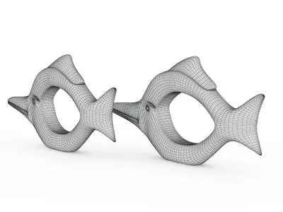 Figurine fish sword 3D model