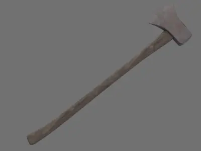 Axe 2B Low-poly 3D model