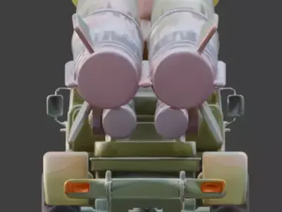 EASTER EGG ROCKET LAUNCHER 3D  Low-poly 3D model