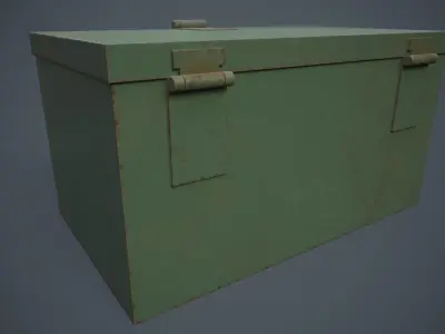 Metal Box Low-poly 3D model
