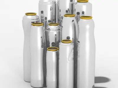 Aluminium cans 3D model