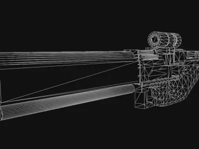 Steampunk weapon Low-poly 3D model