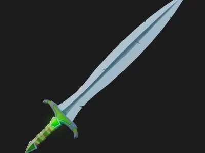 Fantasy swords set  Low-poly 3D model
