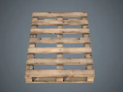 Pallet wooden Low-poly 3D model