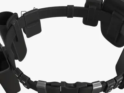 Police Belt Low-poly 3D model